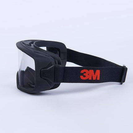 3M GoggleGear Eye Protective Goggle 3000 Series, Clear Scotchgard Anti-Fog/Anti-Scratch Lens, Premium Cloth Strap, TPV Shroud, 1 Pair, GG3301-SGAF, ANSI Z87.1, CSA Z94.3, D3 D4 Rating