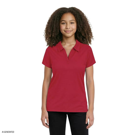 Polo de manga corta de rendimiento uniforme para jóvenes de IZOD, Rojo, Talla XL