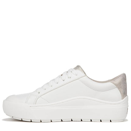 Dr. Scholl's Women's Time Off Sneaker, White Pearls, 6.5 Wide