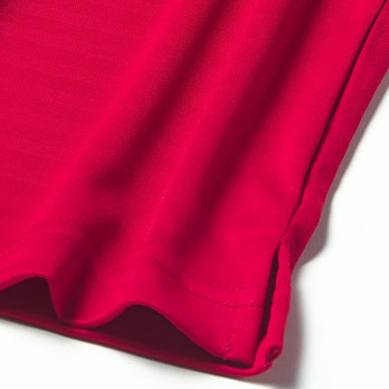 Polo de manga corta activo para niños Nautica, cierre de botones y rayas en relieve, tejido transpirable de alto rendimiento, rojo, 14-16 Husky