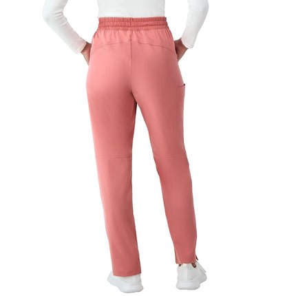 Pantalones médicos Hanes Comfort Fit para mujer, uniformes médicos que absorben la humedad para mujer, 3 bolsillos, Rose Ranch Pink, Large