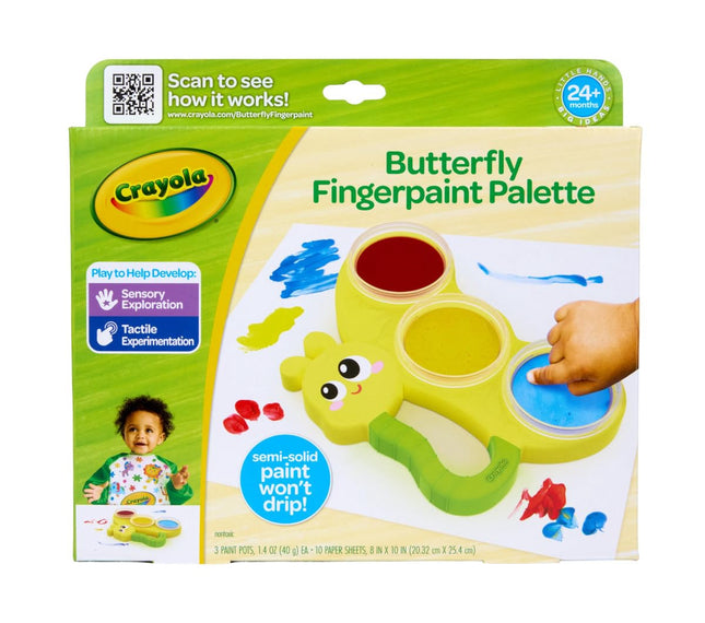 Crayola Butterfly Fingerpaint Pallette (3ct), Wash