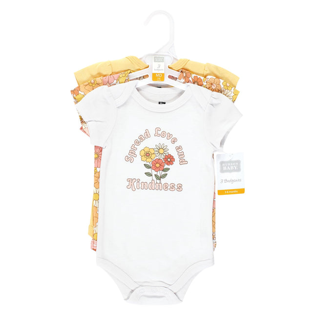 Grenouillères unisexe en coton Hudson Baby, motif « Peace Love And Flowers », 6-9 mois, motif « Peace Love and Flowers », 6-9 mois