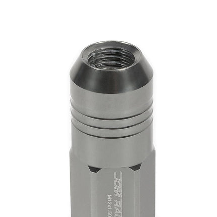 DNA MOTORING LN-ZTL-9020-15-GM 20Pcs Closed End Design M12 x 1.25 Aluminum Alloy Wheel Lug Nuts + Deep Drive Extension Adapter, 20mm OD/50mm Height (Gun Metal)