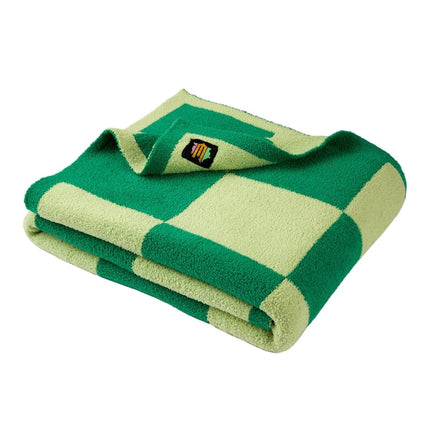 Franco Wicked Elphaba Checkered Bedding Soft Cozy Feather Knit Intarsia Throw Blanket, 50 in x 60 in, (Officially Licensed Product) Collectibles