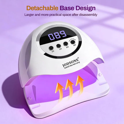 JODSONE UV LED Nail Lamp, 320W Nail Dryer for Gel Polish, High-Power Gel Nail Lamp with 72 Light Beads, Led Nail Light with Automatic Sensor & 4 Timers