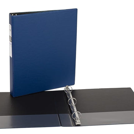 Avery Economy 3 Ring Binders, 1" Round Rings, 12 Blue Binders (03300)