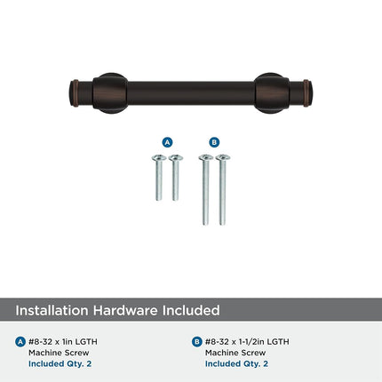 Amerock BP36770ORB Winsome Cabinet Pull, 3 in (76 mm) Center-to-Center, Oil Rubbed Bronze
