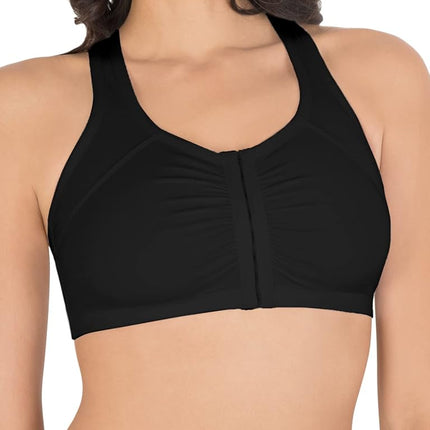 Fruit of The Loom Women's Front Close Racerback (Pack of 2), Sand/Black, 42