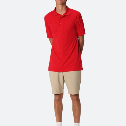 French Toast Unisex Adult Moisture Wicking Sport Polo, Red, XXL