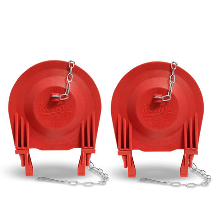 Korky 3062BP Toilet Flapper, Red Toilet Flusher