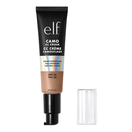e.l.f. Camo CC Cream, Color Correcting Medium-To-Full Coverage Foundation, Improves Skin Texture & Tone, Vegan & Cruelty-Free, Medium 370 N