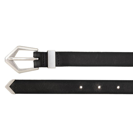 Lucky Brand Women's Leather Bold Fashion Statement Belts, Diamond Buckle - Black, S