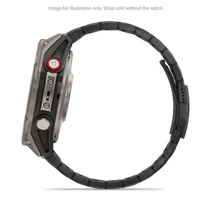 Garmin QuickFit Watch Bands (22mm), suitable for selected fēnix-, epix-, Descent-, D2-, Instinct-, Forerunner- and Approach series smartwatches, Original accessory,Vented Titanium Bracelet,Carbon Grey