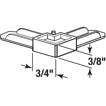 Prime-Line Products PL 7723 Screen Frame Corner, 3/8-Inch by 3/4-Inch, White Plastic,(Pack of 4)