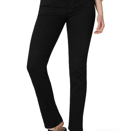 Lee Women's Legendary Mid Rise Straight Leg Jean, Black, 18 Long