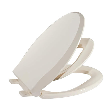 GarveeTech Toilet Seat with Toddler Seat Built in, Elongated Toilet Seat for Potty Training, Fits Both Adults and Children, Slow Close and Magnetic Closure-Ideal for Family Bathroom(Elongated Almond)
