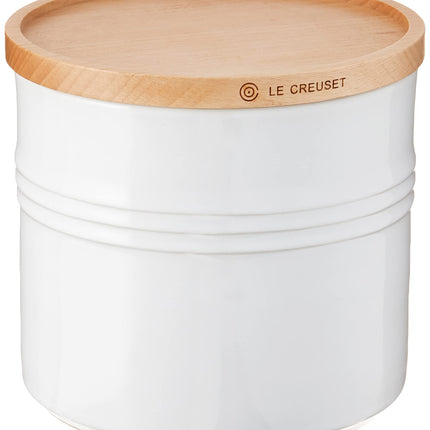 Le Creuset Stoneware Canister with Wood Lid, 1.5 q