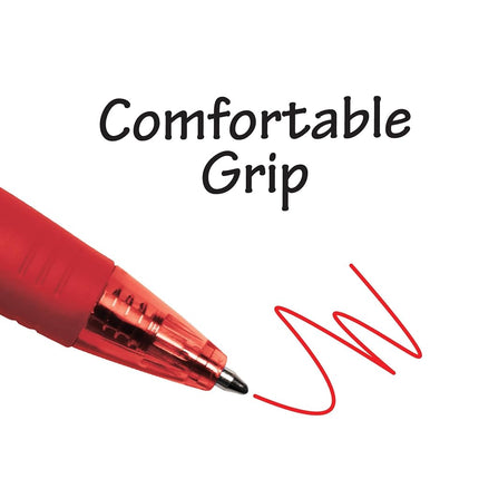 BIC Stylo bille BIC BU3 Grip, Pointe moyenne (1,0 mm), Couleurs assorties, Paquet de 18 par BIC