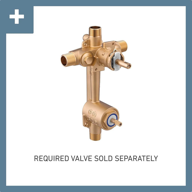 Moen T2470 Genta Posi-Temp with Built-in 3-Function Transfer Trim Kit Without Valve, Chrome