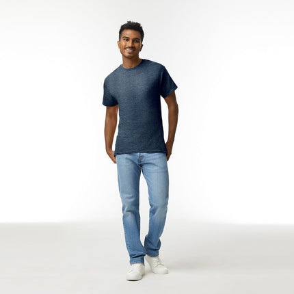 Gildan Men's Ultra Cotton T-Shirt, Style G2000, Multipack, Heather Navy (3-Pack), M (Pack of 3)