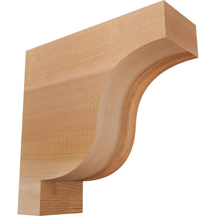 Ekena Millwork COR04X10X10NEW00SWR Newport Smooth Corbel, 3 1/2" Width x 10" Depth x 10" Height, Western Red Cedar