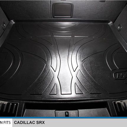SMARTLINER All Weather Custom Fit Cargo Trunk Liner Floor Mat Black for 2010-2016 Cadillac SRX