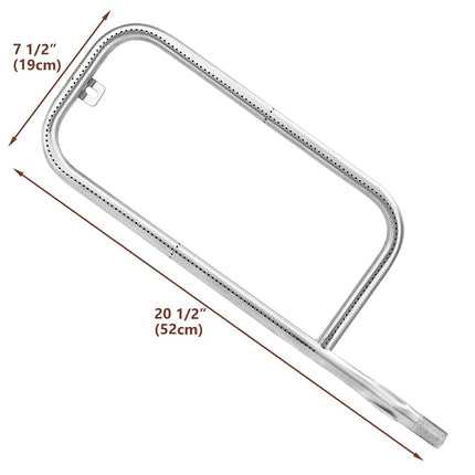 Uniflasy Stainless Steel Grill Burner Tube Replacement Parts 41862, 69956 for Weber Q200, Q220, 396000, 396001, 396002, 566002, 53060001, 54060001