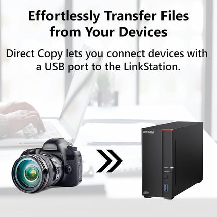 BUFFALO LinkStation 710 4TB 1-Bay NAS Network Attached Storage With HDD Hard Drives Included - Home Cloud or Network Storage Device