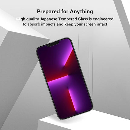 Belkin TemperedGlass iPhone 14 Plus and iPhone 13 Pro Max Screen Protector, AntiMicrobial-Treated, Easy Bubble Free Application with Included Installation Guide Tray, 9H Hardness Tested