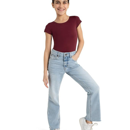 Capezio Girls Short Sleeve Leotard - Girls, Maroon, Small (4-6) US