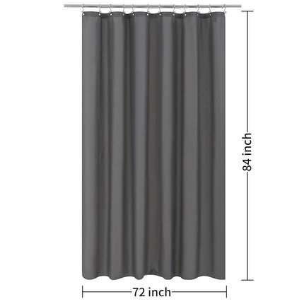 ALYVIA SPRING Extra Long Fabric Shower Curtain or Liner Dark Gray, 72x84