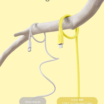 Anker Powerline III Flow, USB C to Lightning Cable for iPhone 12 Pro/11/X/XS/XR/ 8 Plus, AirPods Pro, (6ft) [MFi Certified] Supports Power Delivery, Silicone(Charger Not Included) (Mint Green)