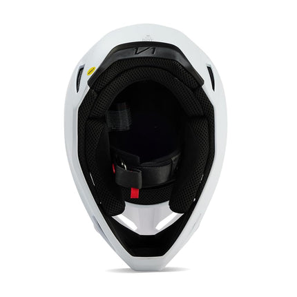 Fox Racing V1 Solid Helmet, Mips Technology, Ventilated, True-to-Size Fit, Removable Liner, Cheek Pads, MX & Off-Road Protection, Matte White, Size: S