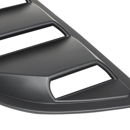 DNA MOTORING ZTL-Y-0003 Pair Rear Quarter Side Window Louver (15-18 Ford Mustang Coupe), 1 Pack,Black