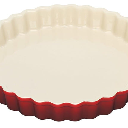 Le Creuset Stoneware 1-1/2-Quart Tart Dish (Cherry Red)