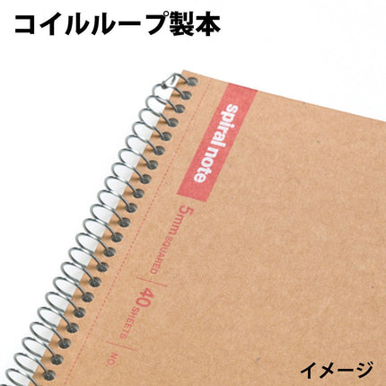 Maruman B5 spiral notebook grid ruled 80 sheets N246ES 5 volume set