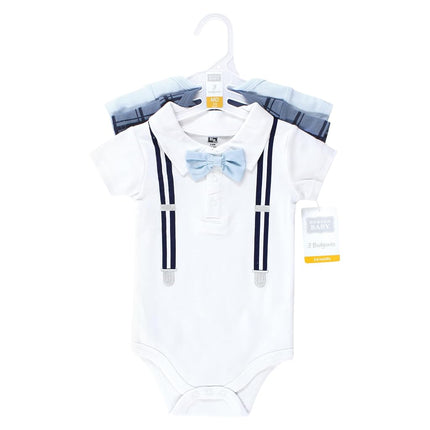 Hudson Baby Unisex Baby Cotton Bodysuits, Mommys Little Man Polo, 9-12 Months, Mommys Little Man Polo, 9-12 Months
