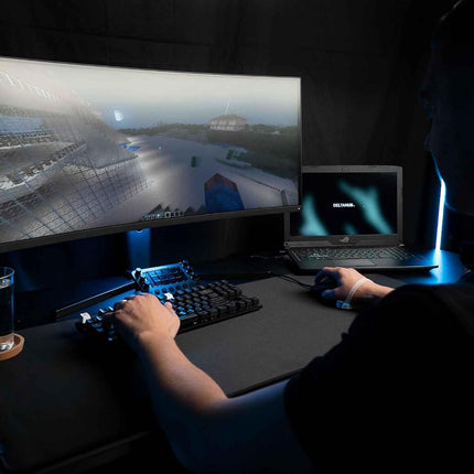 DELTAHUB Carpio G2.0 - Advanced Ergonomic Right-Handed Gaming Wrist Rest for Mouse - Superior Support for Serious Gamers - Anti-Fatigue, Smooth Glide (Small, Right, Blue)