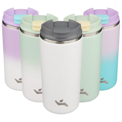 Konokyo 12oz Travel Coffee Mug with Lid, Insulated Stainless Tumbler