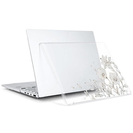 Batianda Artistic Case for ASUS Zenbook 14 OLED 2024 2025,Golden Wildflower