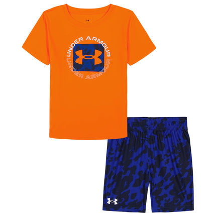 Under Armour boys Tee and Short Set, Short Sleeve 