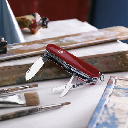 Victorinox Swiss Army Pocket Knife Explorer with 16 Functions, Red