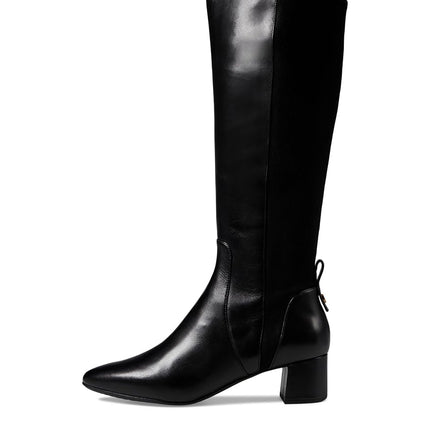 Cole Haan Women's The Go-to Block Heel Tall Boot 45mm Fashion, Black Leather, 8.5 UK