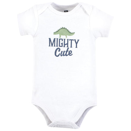 Grenouillères en coton Hudson Baby unisexe pour bébés, Dino Mignon, Nouveau-né