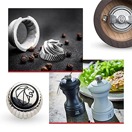 PEUGEOT - Bistro 10 cm Pepper Mill - Classic Grind System - Made with PEFC Certified Wood - Lifetime Guaranteed Mechanism - Made in France - Chocolate Colour