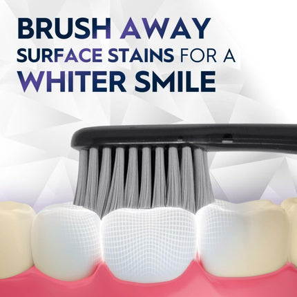 Brosses à dents Oral-B Pro Whitening Brilliance, extra souples, noires, corail et sarcelle, paquet de 4