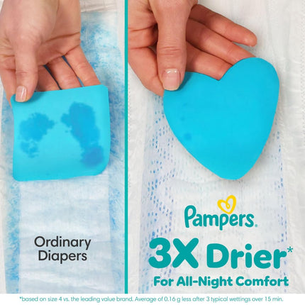 Pampers ZZZ Overnight Diapers, Size 6 (35+ lbs), 72 Count, Nighttime Protection Disposable Baby Diaper, Night Time Leak and Skin Protection