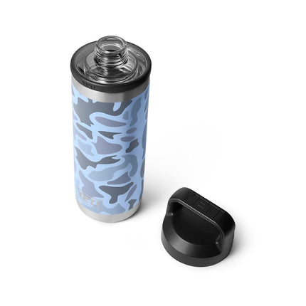 YETI Rambler 18 oz Bottle, Vacuum Insulated, Leakproof, Stainless Steel with Chug Cap, Blue Camo