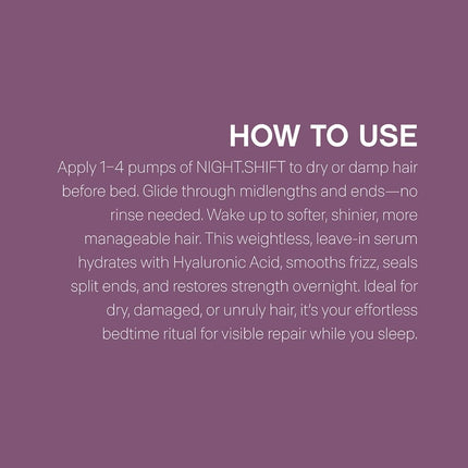 KEVIN.MURPHY NIGHT.SHIFT Overnight Hair Serum, Frizz Control, 100ml